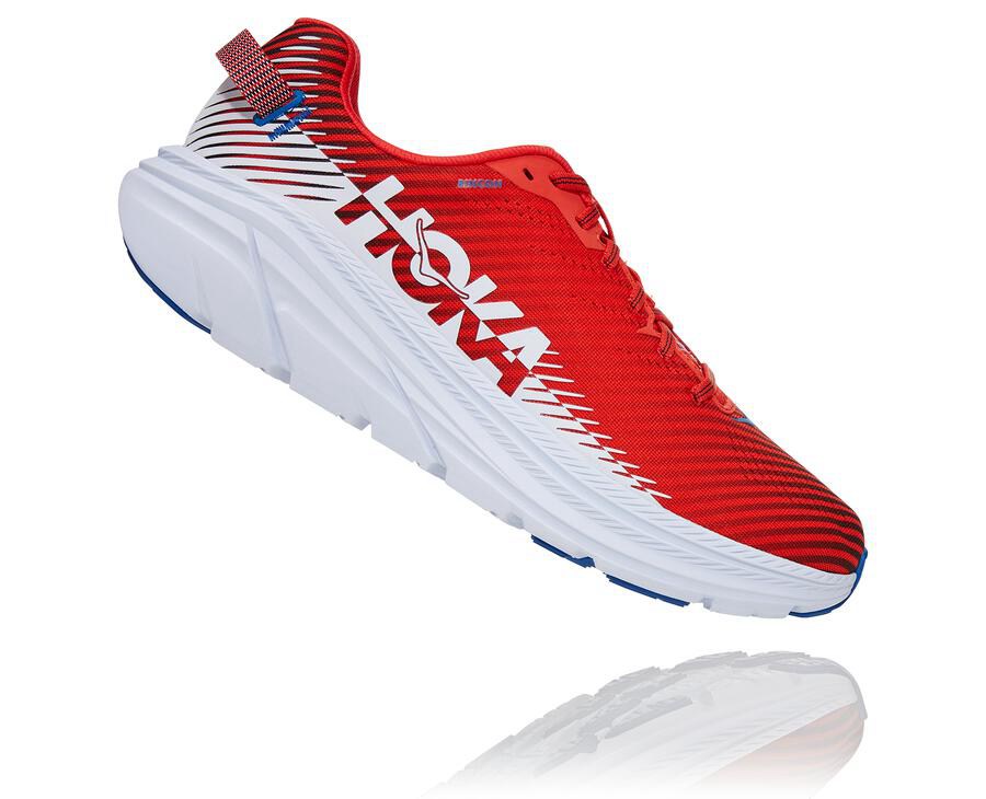 Hoka One One Running Shoes Mens Red/White - Rincon 2 - 01672ZDSN